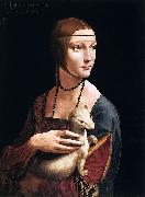 LEONARDO da Vinci Portrait of Cecilia Gallerani oil painting reproduction